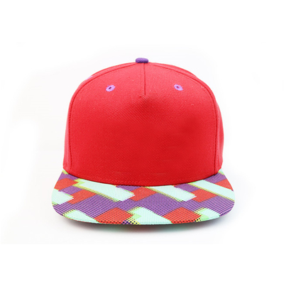 Girls Polyester Fabric Flat Brim Snapback Hats Sublimination Print