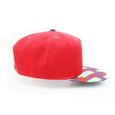 Girls Polyester Fabric Flat Brim Snapback Hats Sublimination Print