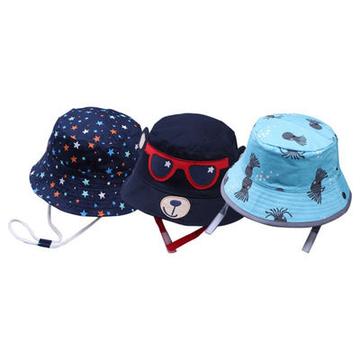 ACE new brand custom private brand cotton with digital printed baby bucket hat cap upf 50+