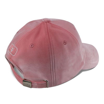 Polyester Peach Skin 6 Panel Baseball Cap With Self Strap