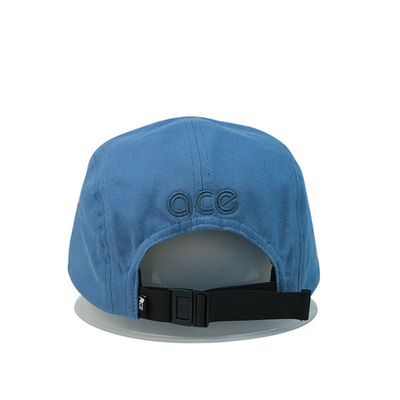 Twill 5 Panel Camper Hat With Screen Printed Nylon Webbing