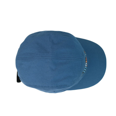 Twill 5 Panel Camper Hat With Screen Printed Nylon Webbing