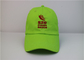 Green Solid Color Embroidered Baseball Caps Curve Brim Character Style