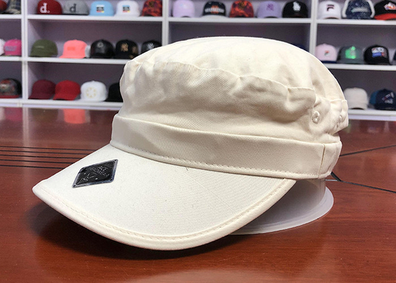 Flat Top Military Cap Medium/Custom Crown All Seasons Solid/Custom Military Cadet Cap
