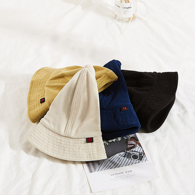 Adult Unisex XXL Terry Towel Bucket Hats light yellow