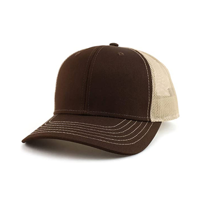 Custom Cotton Twill 6 Panel Blank Trucker Cap Plastic Buckle