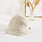 Winter Unisex Terry Cloth Soft Fabric Bucket Hat Cream Color