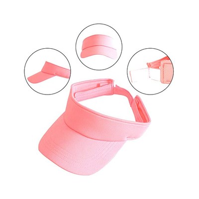 Adults Empty Plastic PVC Sun Visor Cap Velcro Back Closure