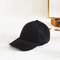 Blank Pattern Cotton Twill Embroidered Baseball Caps Black Color