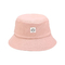 7cm Long Brim Pink Fisherman Bucket Hat With Plastic Hook Loop