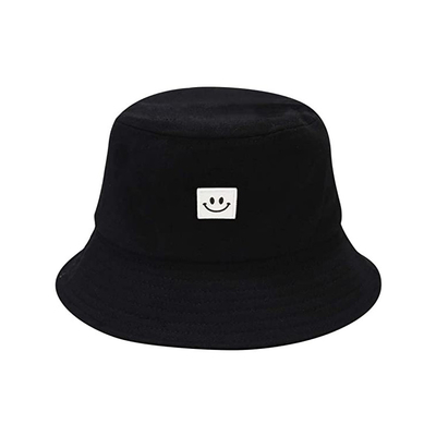 Metal Buckle Unisex Cotton Fisherman Bucket Hat 8cm Long Brim