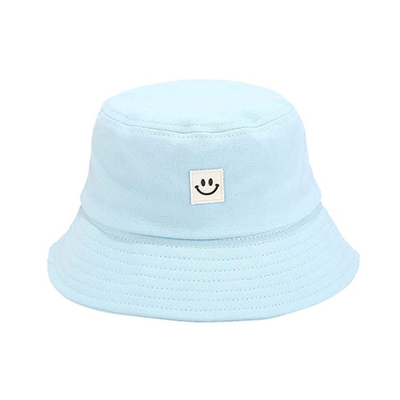 Metal Buckle Unisex Cotton Fisherman Bucket Hat 8cm Long Brim