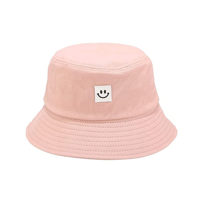 Metal Buckle Unisex Cotton Fisherman Bucket Hat 8cm Long Brim
