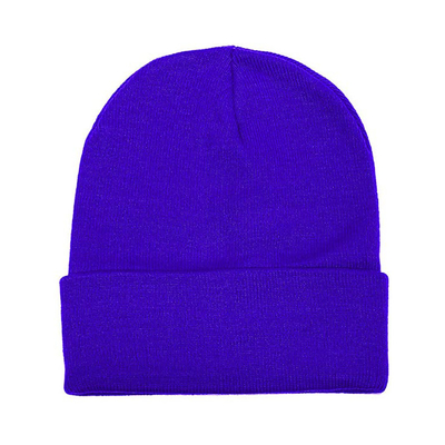 Soft Warm Colorful 60cm Winter Knit Beanie With Woven Label