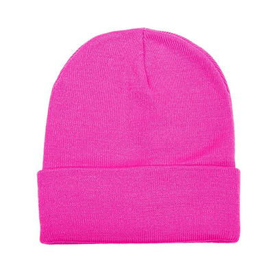 Soft Warm Colorful 60cm Winter Knit Beanie With Woven Label