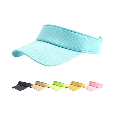 Green Adjustable Sun Visor Cap With UV50+ Colored Jacquard Elastic Tape