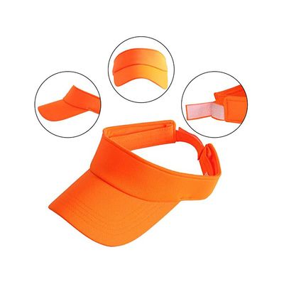 Green Adjustable Sun Visor Cap With UV50+ Colored Jacquard Elastic Tape