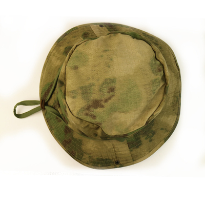 100% Cotton Camo Bucket Hat With String Custom Embroidery Blank Logo