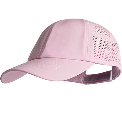 6 Panel Laser Cut Cap Breathable Snapback Hat With Spandex Fabric