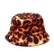 Cow Leopard Faux Fur Fluffy Fisherman Bucket Hat Soft Velvet Furry Hat For Women