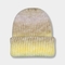 56cm Knit Beanie Hats For Girl Tie Dye Gradient Color Outdoor Flexible Thick Winter Hat