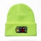 Character 60cm Fluorescent Knit Beanie Hats Custom Pattern
