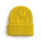 Yellow  Knitted Fluorescent Beanie Bonnet Hat Cuffed Plain Skull