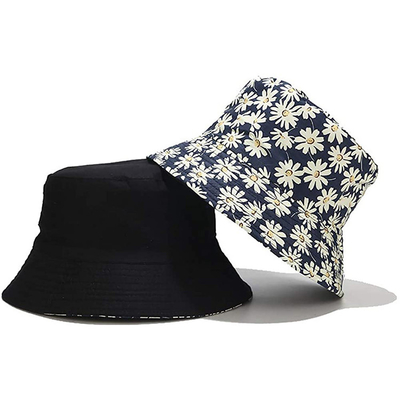 Solid Color Fisherman Bucket Hat for Women Men Reversible Cotton Summer Sun Beach Fishing Cap