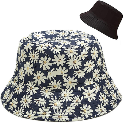 Solid Color Fisherman Bucket Hat for Women Men Reversible Cotton Summer Sun Beach Fishing Cap