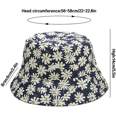 Solid Color Fisherman Bucket Hat for Women Men Reversible Cotton Summer Sun Beach Fishing Cap