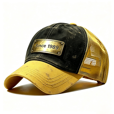 Curved Brim 5 Panel Trucker Cap Oem Offered Trucker Hat Comfortable Breathable and Adjustable for All Day Wear